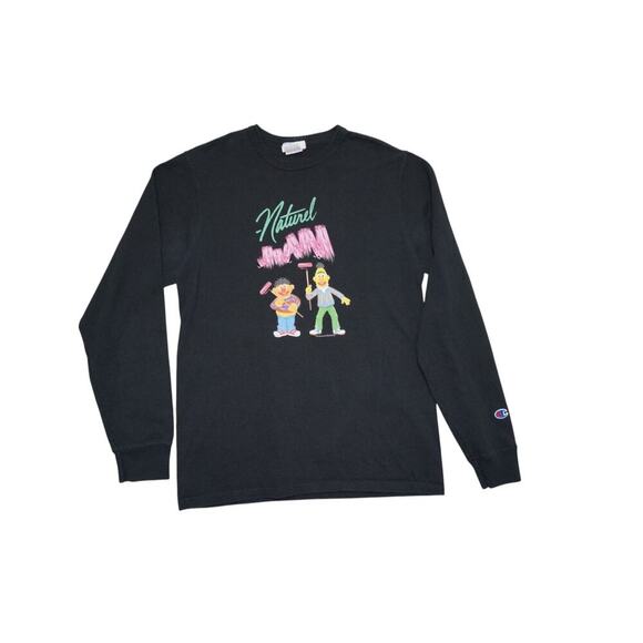 Champion x Naturel Sesame Street Long Sleeve Tee – Black – Size L - Picture 1 of 3